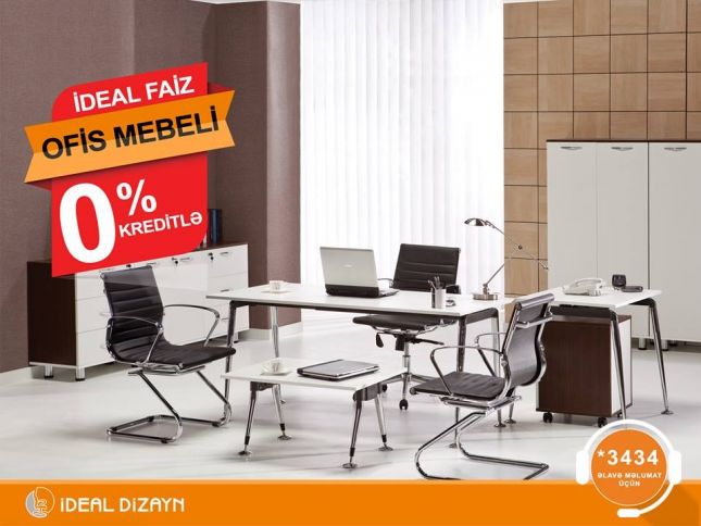 Ofis mebellərinin faizsiz kreditlə satışı davam edir