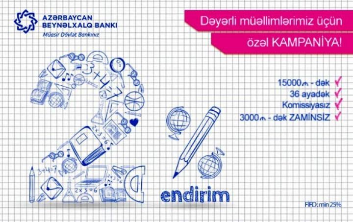 Təhsil işçiləri üçün zaminsiz, komissiyasız, endirimli nağd pul krediti!