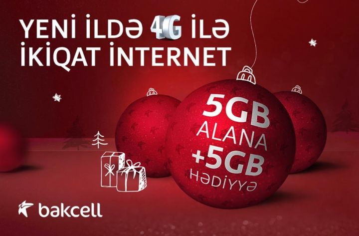 “Bakcell”dən möhtəşəm Yeni İl hədiyyəsi: 20 qiqabayta qədər pulsuz İnternet