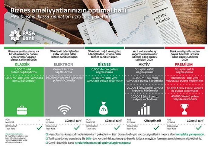 PAŞA Bank sahibkarlar üçün xidmətlər paketini təqdim edir
