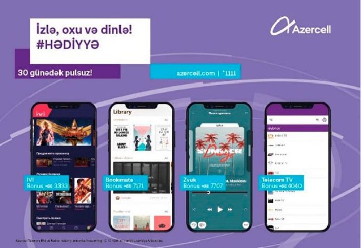 Azercell bir neçə məhsullarını ödənişsiz etdi