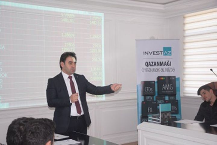 “İnvestAZ”ın nümayəndəsi Bakı Avrasiya Universitetinin tələbələrinə mühazirə oxuyub