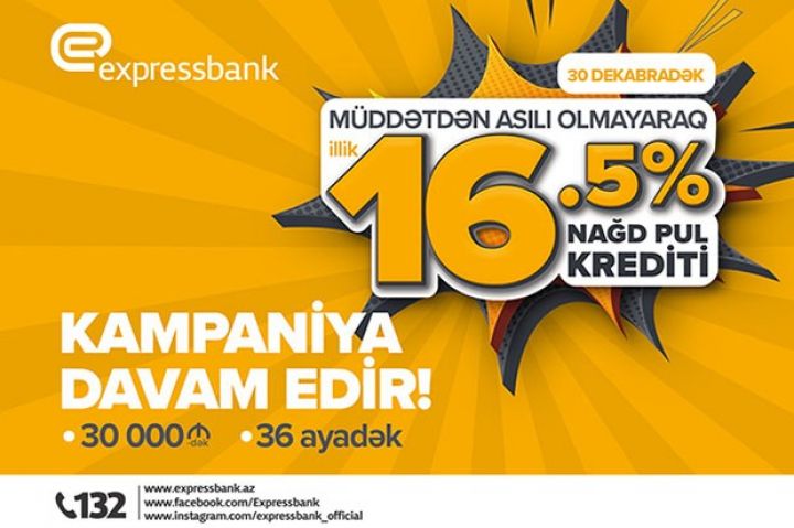 Endirimli kredit kampaniyası davam edir!