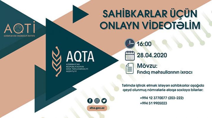 AQTA sahibkarlar üçün onlayn videotəlimlərə başlayır