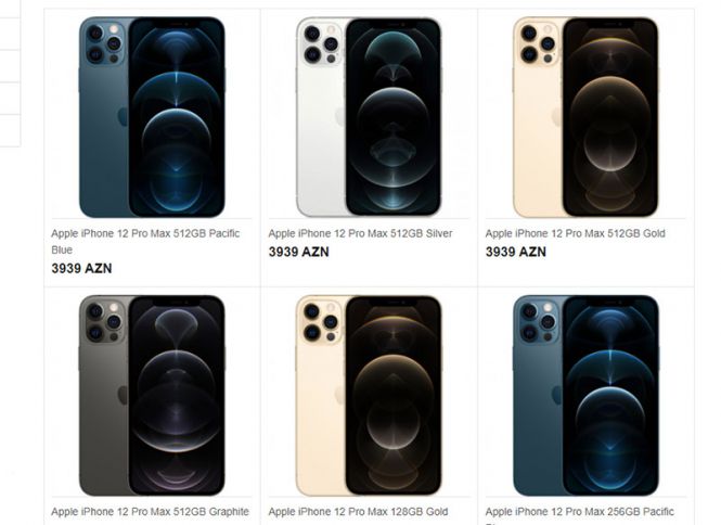 iPhone 12 telefonlarının Azərbaycan qiymətləri