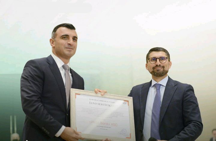 “PAŞA Bank” “İanə sertifikatı” ilə təltif olunub