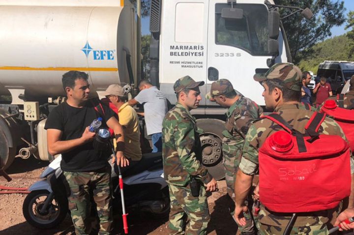 Azərbaycan qüvvələri Türkiyədə yanğınsöndürmə işlərinə başlayıb