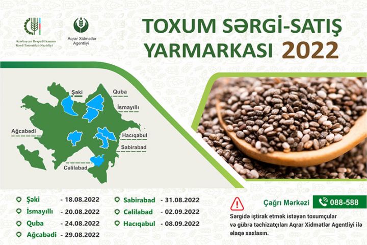 Bölgələrdə toxum sərgi- satış yarmarkaları keçiriləcək
