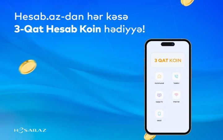 Hesab.az hər kəsə 3-Qat Koin qazandıracaq!