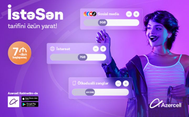 Azercell müştərilərin sərbəst dizayn edə biləcəyi yeni rəqəmsal tarif təqdim edir - Azərbaycanda ilk dəfə!