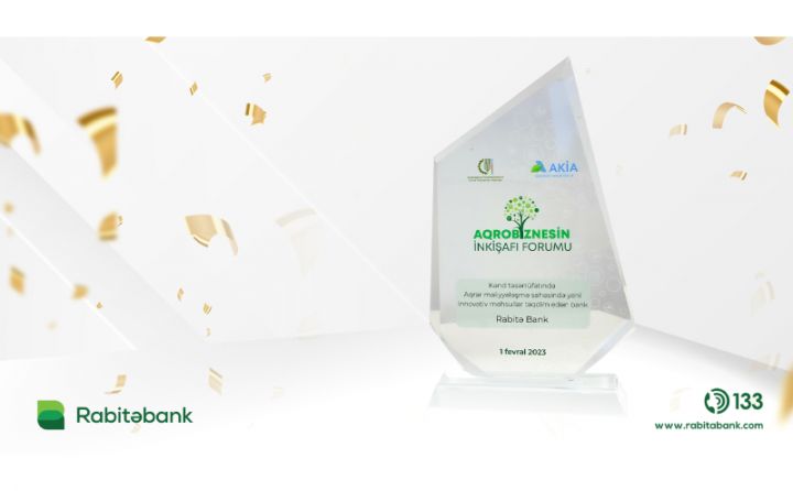 Rabitəbank mükafata layiq görülüb