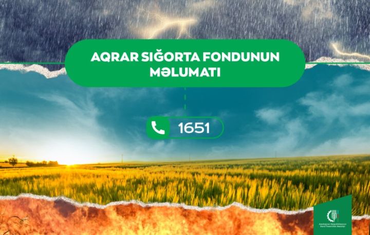 "Güclü leysan və qasırğa nəticəsində sığortalı fermerlərə dəymiş zərər ödəniləcək"