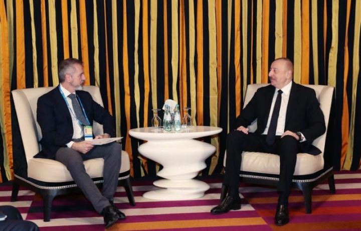 İlham Əliyev ilə “Indra” şirkətinin prezidentinin görüşü olub