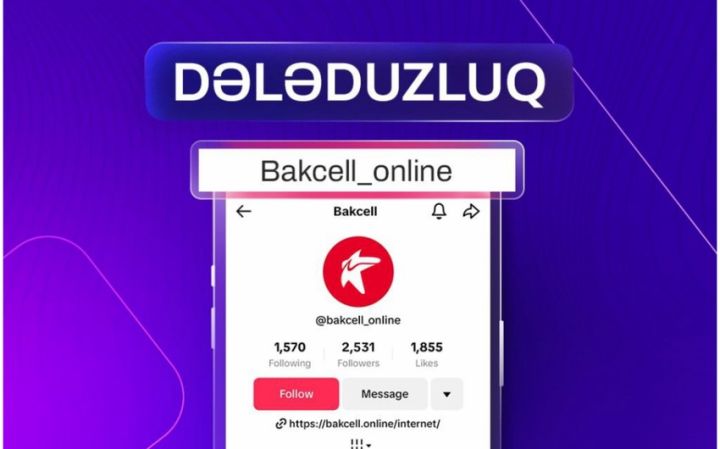 ""Tik-Tok"da "Bakcell"in adından dələduzluq edilir"