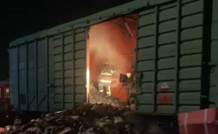 ADY-dən Rusiyadan göndərilən ağac kömürü yüklənmiş vaqonda baş vermiş yanğın ilə bağlı açıqlama