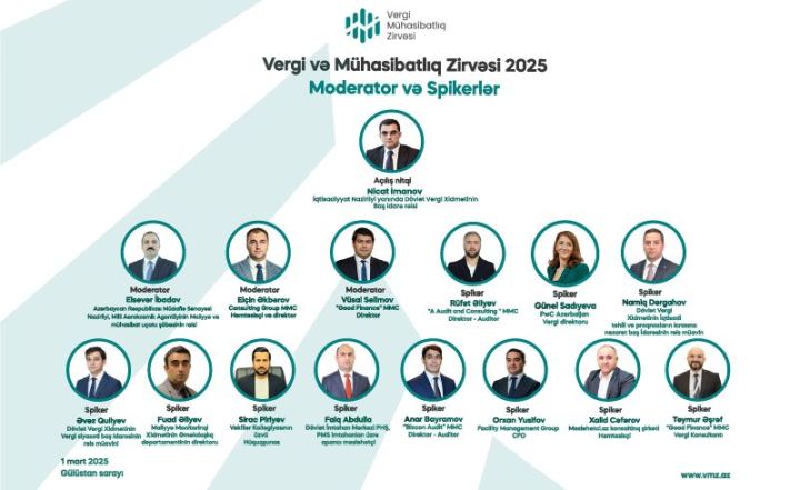 Vergi və Mühasibatlıq Zirvəsinin spikerləri bəlli oldu!