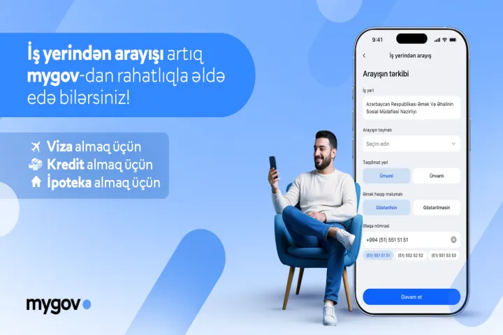 İş yerinə dair arayışın alınması "mygov”a köçürülüb