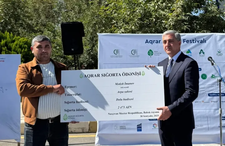 Naxçıvanda ilk dəfə aqrar sığorta ödənişi həyata keçirilib