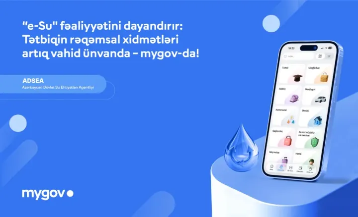 Azərbaycan Dövlət Su Ehtiyatları Agentliyinin rəqəmsal xidmətləri “mygov” platformasına inteqrasiya edilir