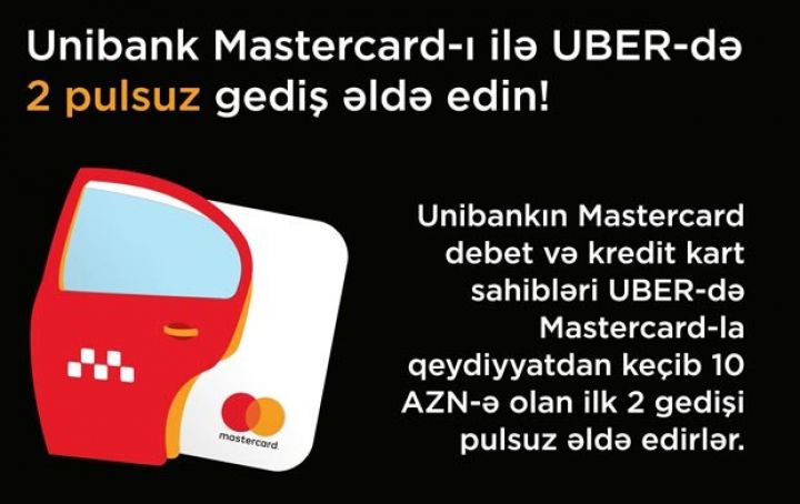 UBER-də pulsuz gedə biləcəksiniz