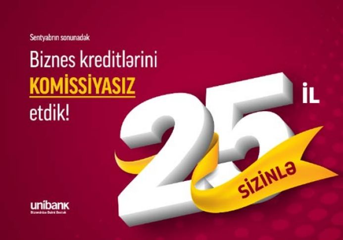 Unibankda biznes kreditləri komissiyasız oldu