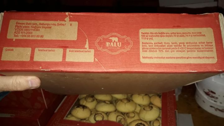 “Balu” şirniyyat sexinin fəaliyyəti dayandırıldı