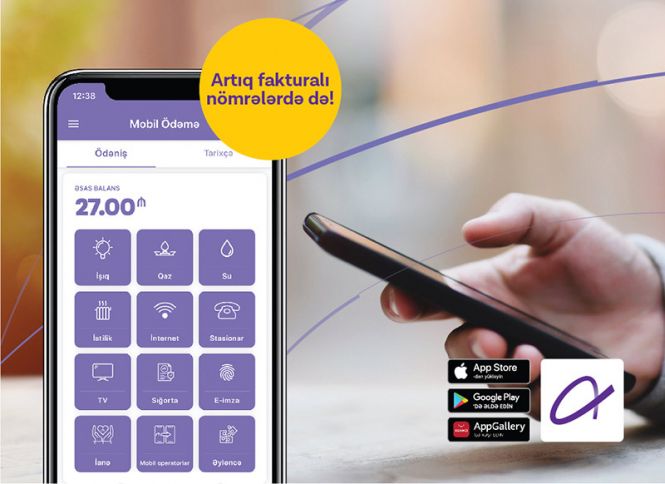 Mobil Ödəmə xidməti indi Azercell Fakturalı Xətt abunəçiləri üçün də mümkün oldu!