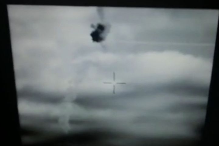 Mingəçevir istiqamətində PUA-nın məhv edilməsinin görüntüsü - VİDEO