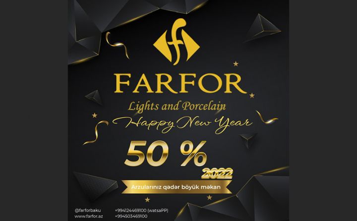 “FARFOR HOME” bütün məhsullara 50% endirim elan etdi