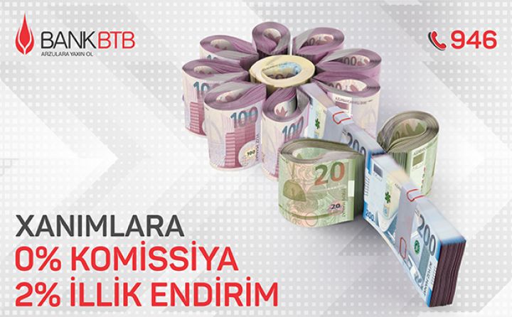 8 Mart ərəfəsində Bank BTB-dən sərfəli kredit kampaniyası