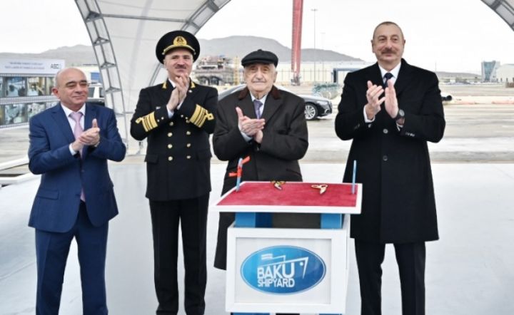 Prezident tankerin istismara verlməsi mərasimində iştirak etdi - YENİLƏNİB