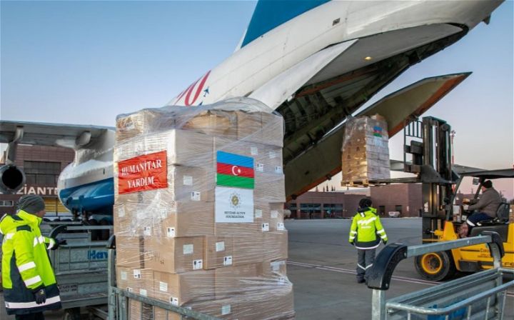 Azərbaycanın 17 fevraladək Türkiyəyə göndərdiyi humanitar yardım açıqlanıb