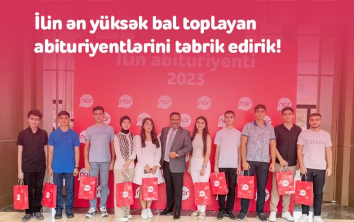 “Nar”dan təhsilə dəstək: Ən çox bal toplayan abituriyentlər mükafatlandırıldı