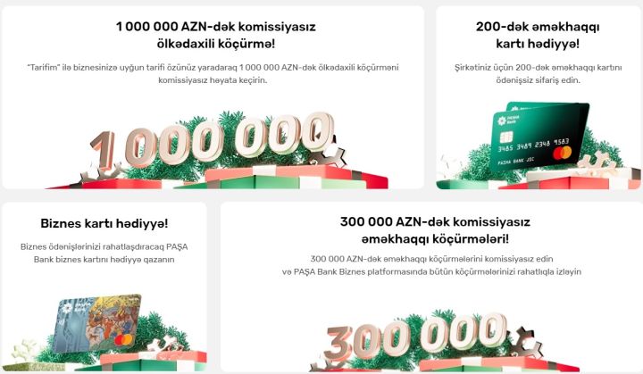 Biznes hesabı açan sahibkarları bir çox hədiyyə və fürsətlər gözləyir