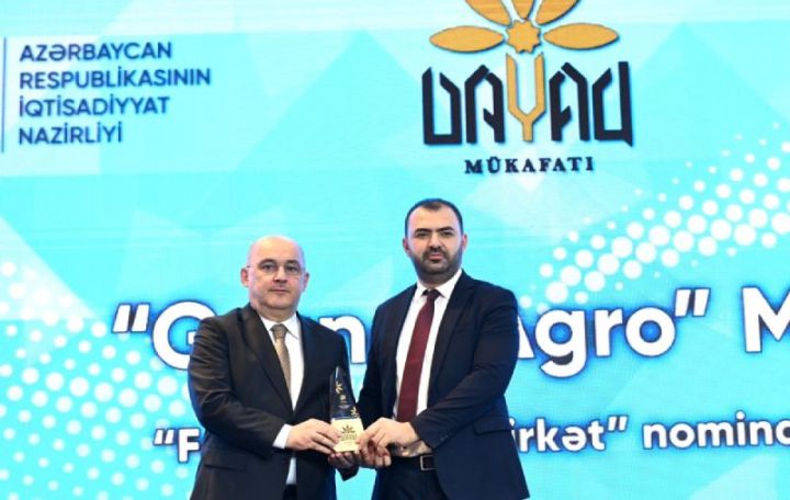 "Grand Agro" şirkəti “Dayaq” mükafatına layiq görüldü