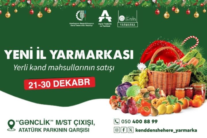 Bakıda 10 günlük bazar fəaliyyətə başlayıb