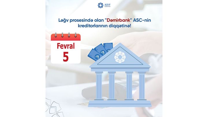 ƏSF "Dəmir Bank"ın kreditorlarına müraciət edib