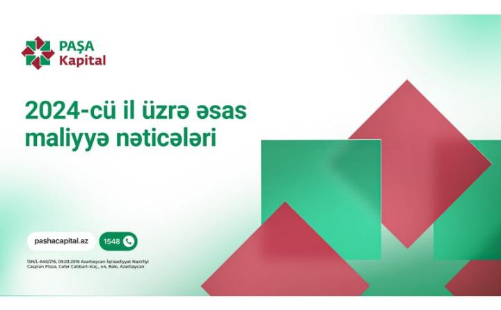 PAŞA Kapital 2024-cü ildə gəlirini 42% artırıb