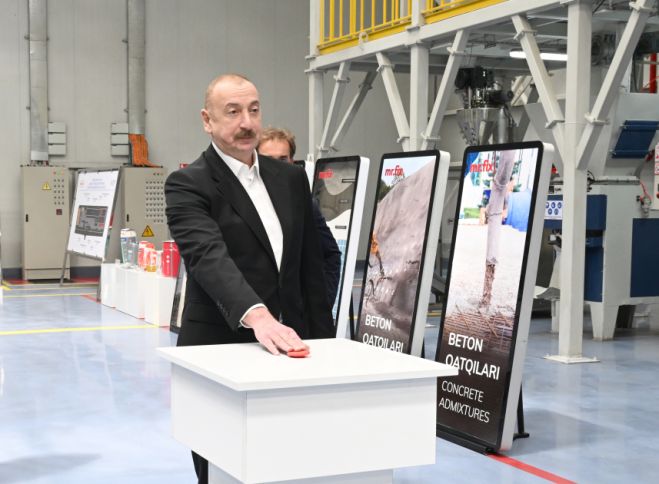 Sumqayıt Kimya Sənaye Parkında bir sıra müəssisələrin açılışı oldu