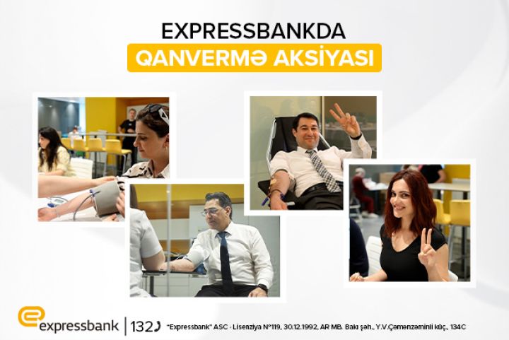 Expressbankda qanvermə aksiyası keçirilib