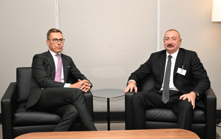 Azərbaycan Prezidenti Finlandiya Prezidenti ilə görüşüb